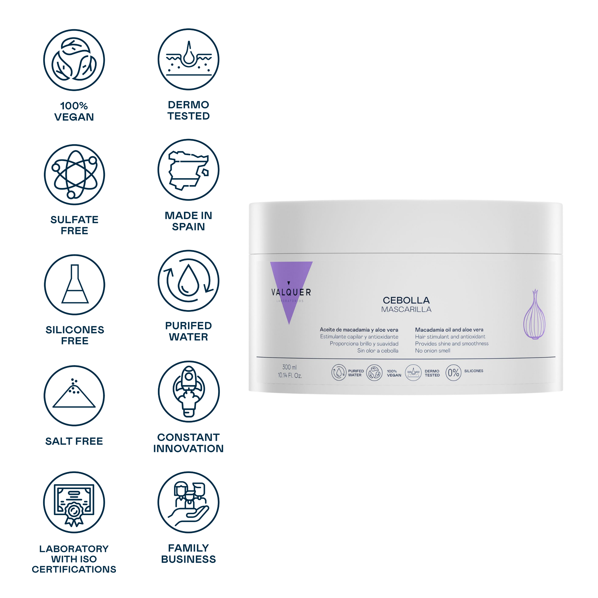 Mascarilla capilar de cebolla - 300 ml
