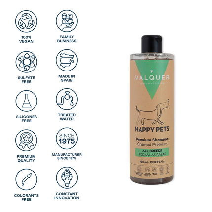 Shampoo Premium para Mascotas de Todas las Razas - 400 ml