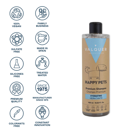 Shampoo Premium Hidratante para Mascotas - 400 ml