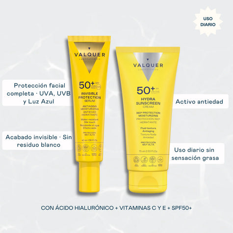 Pack Solar Facial Invisible Protection e Hydra Sunscreen SPF 50+ - 115 ml