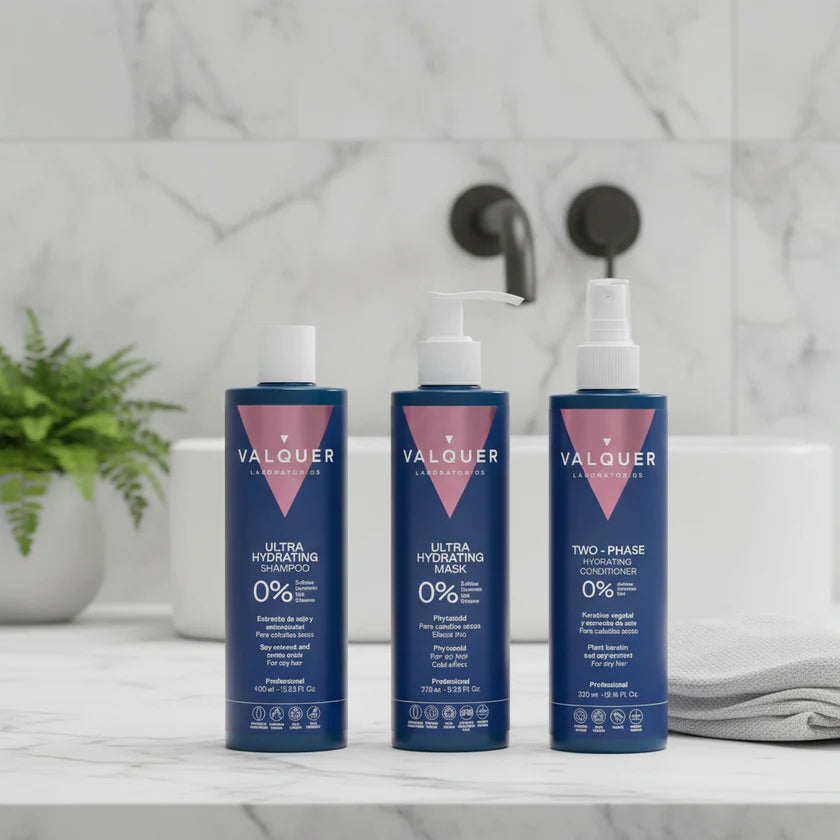 Pack Ultrahidratante Shampoo, ice hair mask y acondicionador bifásico para cabellos secos - 1000 ml