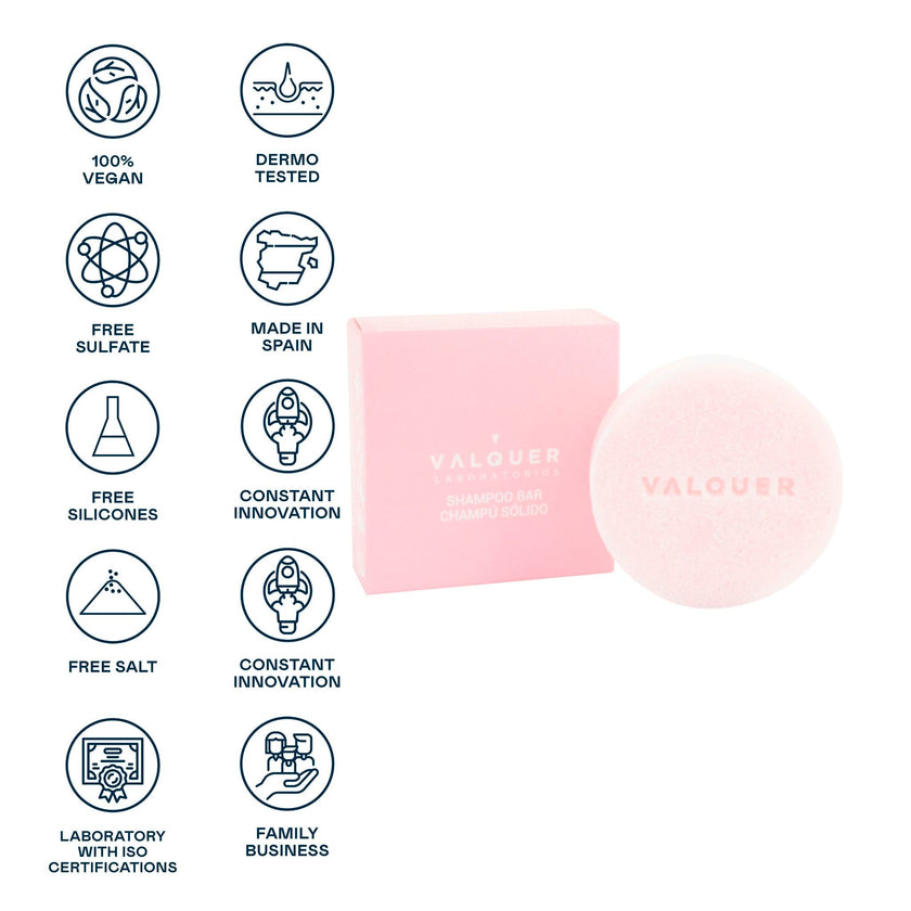 Shampoo sólido sin sulfatos Petal Cabello seco - 50 g