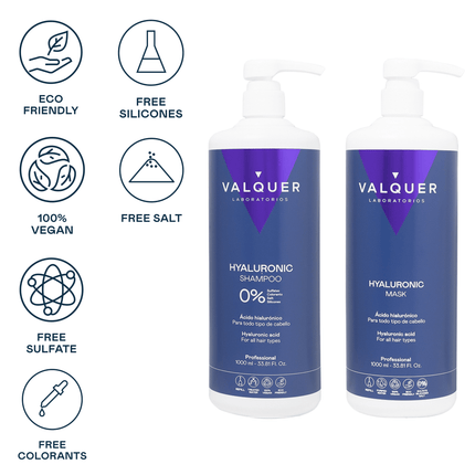 Pack Ácido Hialurónico - Shampoo y Mascarilla Capilar - 1975 ml