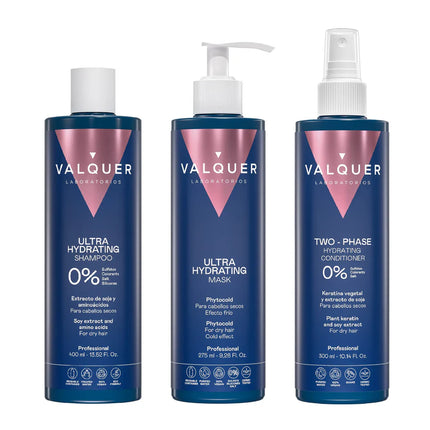 Pack Ultrahidratante Shampoo, ice hair mask y acondicionador bifásico para cabellos secos - 1000 ml